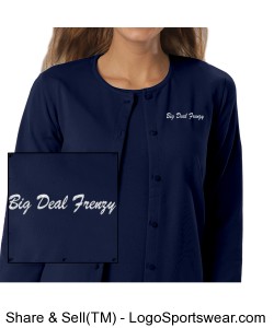 Ladies Long Sleeve Button Front Cardigan Design Zoom